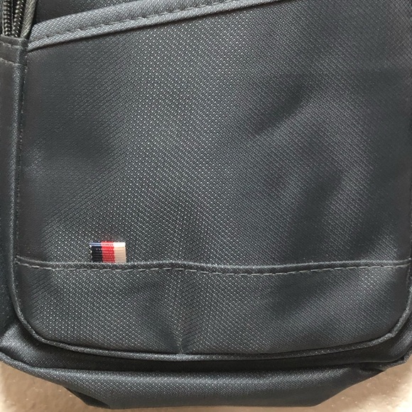 WESTEND Sleek Black Belt Bag with Red Accent.Nylon Unisex Crossbody Sling Bag. - Picture 6 of 9